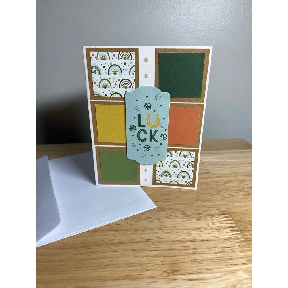 Handmade St. Patrick’s Day Blank Greeting Card A2 & Envelope